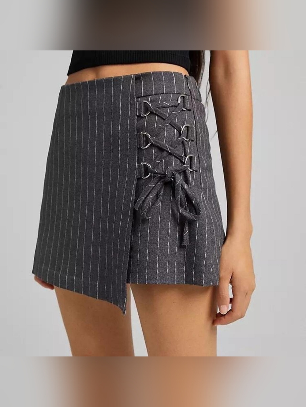 Wild Fable Black Button-Up Mini Skirt